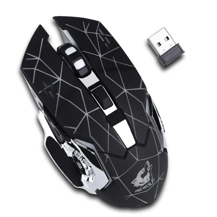 2400DPI Gaming Mouse X8 Wireless Mouse Rechargeable Silent LED Backlit USB Optical Ergonomic Mice